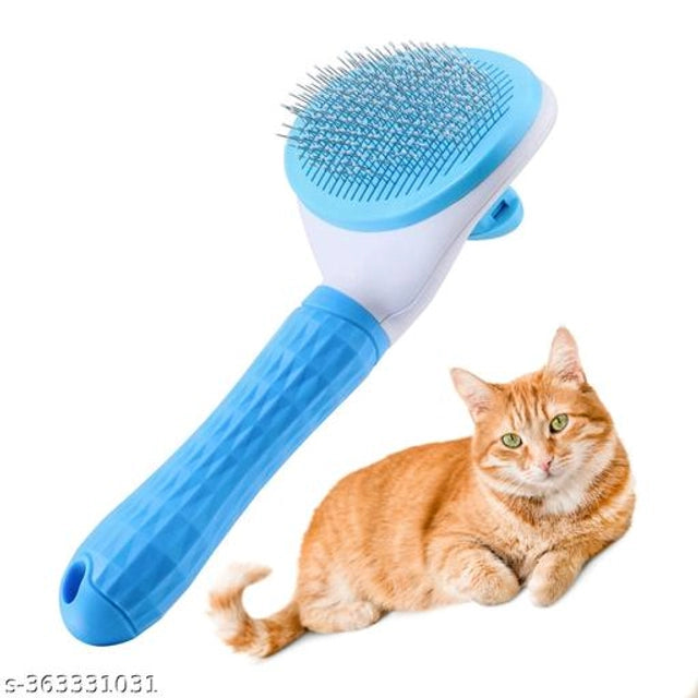 Pet Slicker Grooming Brush — Blue & White | Detangle & Smooth Fur for Cats & Dogs