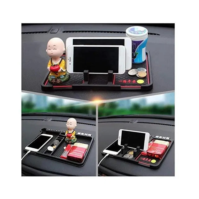 Multifunction Car Dashboard Phone & GPS Holder with Anti-Slip Silicone Pad