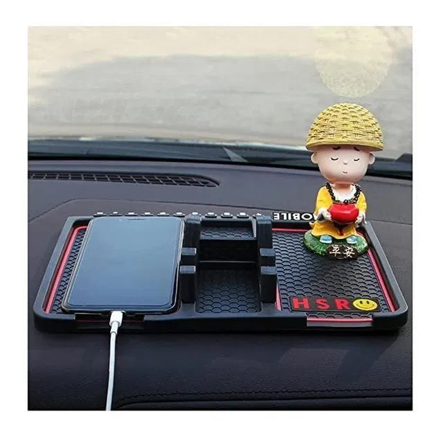 Multifunction Car Dashboard Phone & GPS Holder with Anti-Slip Silicone Pad