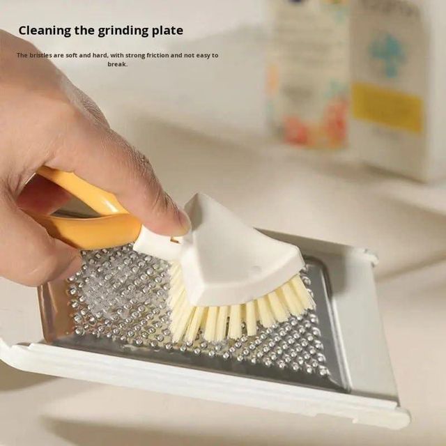 Foldable Triangular Gap Cleaning Brush with Soap Dispenser – Pack of 2